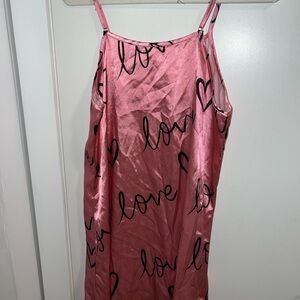 Pink Love Print Women's Nightgown